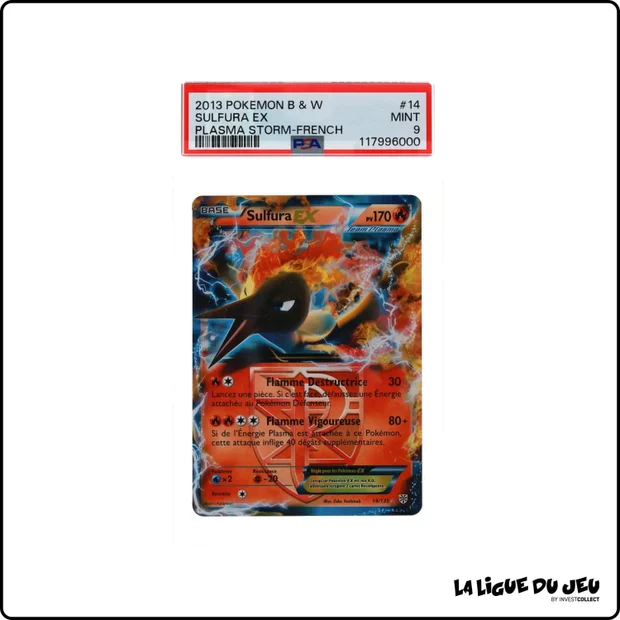 Ultra - Pokemon - Tempête Plasma - Sulfura EX - 14/135 - PSA 9 - Français
