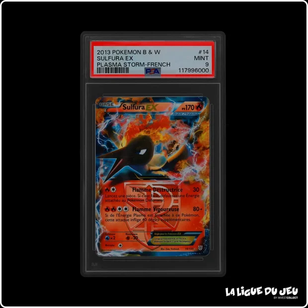 Ultra - Pokemon - Tempête Plasma - Sulfura EX - 14/135 - PSA 9 - Français