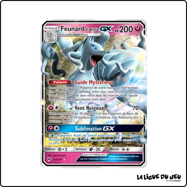 Ultra - Pokemon - Tonnerre Perdu - Feunard d'Alola GX 132/214