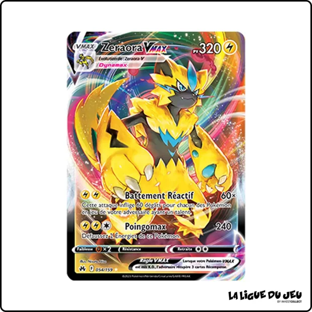 Ultra - Pokemon - Zénith Suprême - Zeraora VMAX 54/159